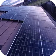 Residential solar panel installation on a rooftop for reducing electricity bills