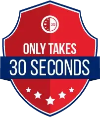 Only takes thirty seconds icon